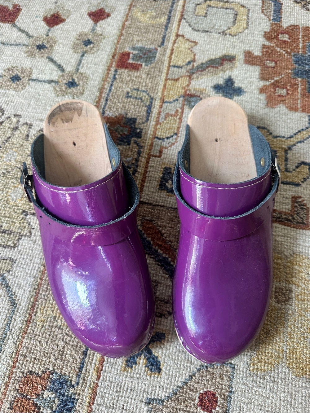 Lotta Purple Handmade Swedish Clogs sz 39